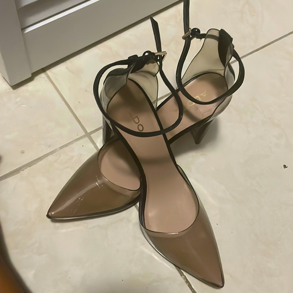 Never Worn - Size 7M Aldo Black Clear Shoes